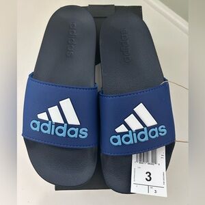 Adidas Kids Adilette Shower Slides in Blue Sz 3 NWT